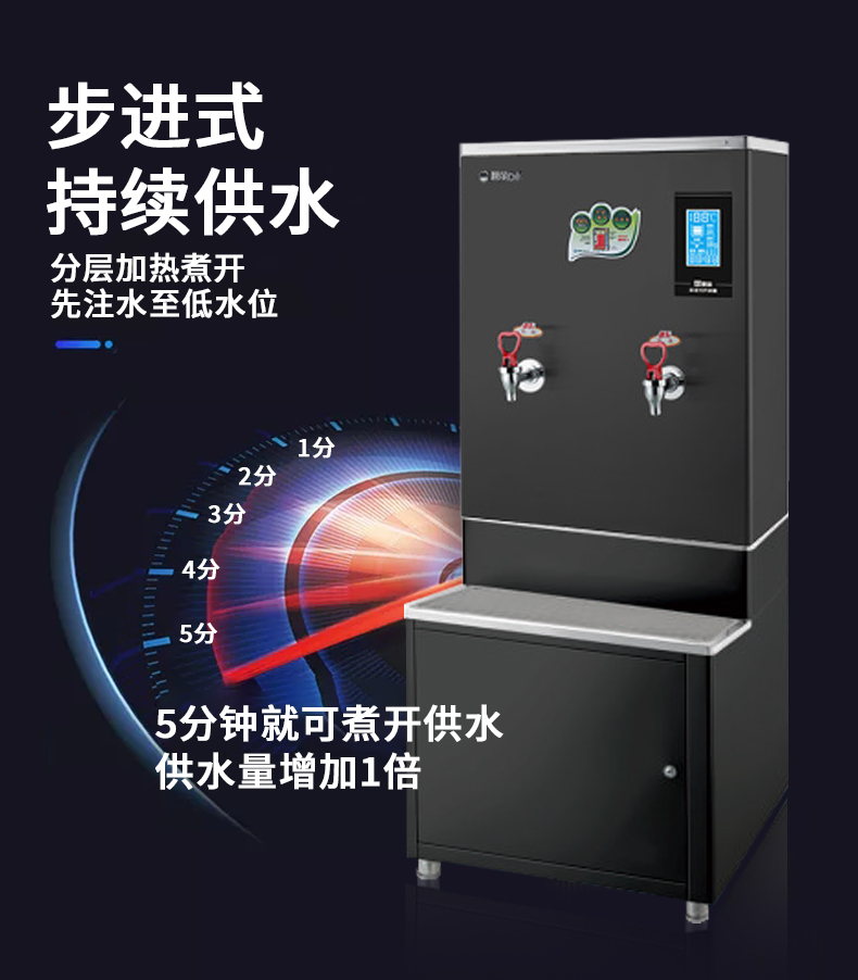 適合80人用教師辦公室步進式雙聚能開水器商用直飲開水機
