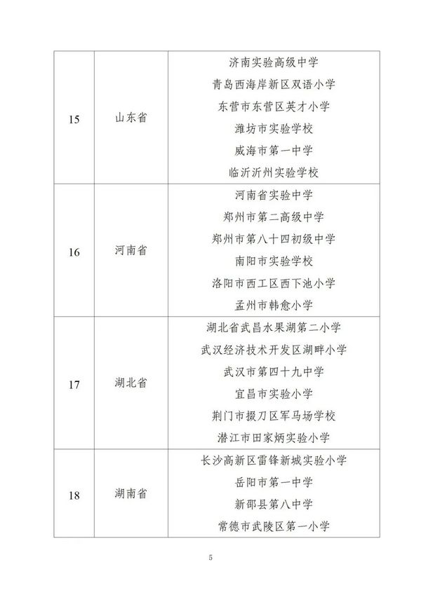 教育部公示中小学人工智能教育基地名单