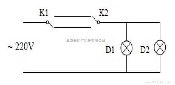 兩地控制一燈的接線方法
