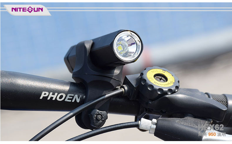 Nitesun手电筒户外单车夜骑行灯迷你USB可充电强光铝合金