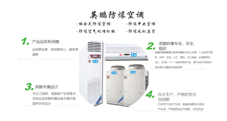 英鹏GYPEX 化工仓库防爆空调壁挂式 1匹~3匹防爆空调